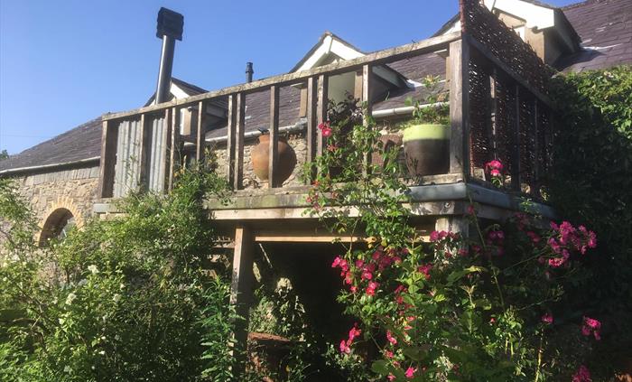 Suntrap balcony with mountain views